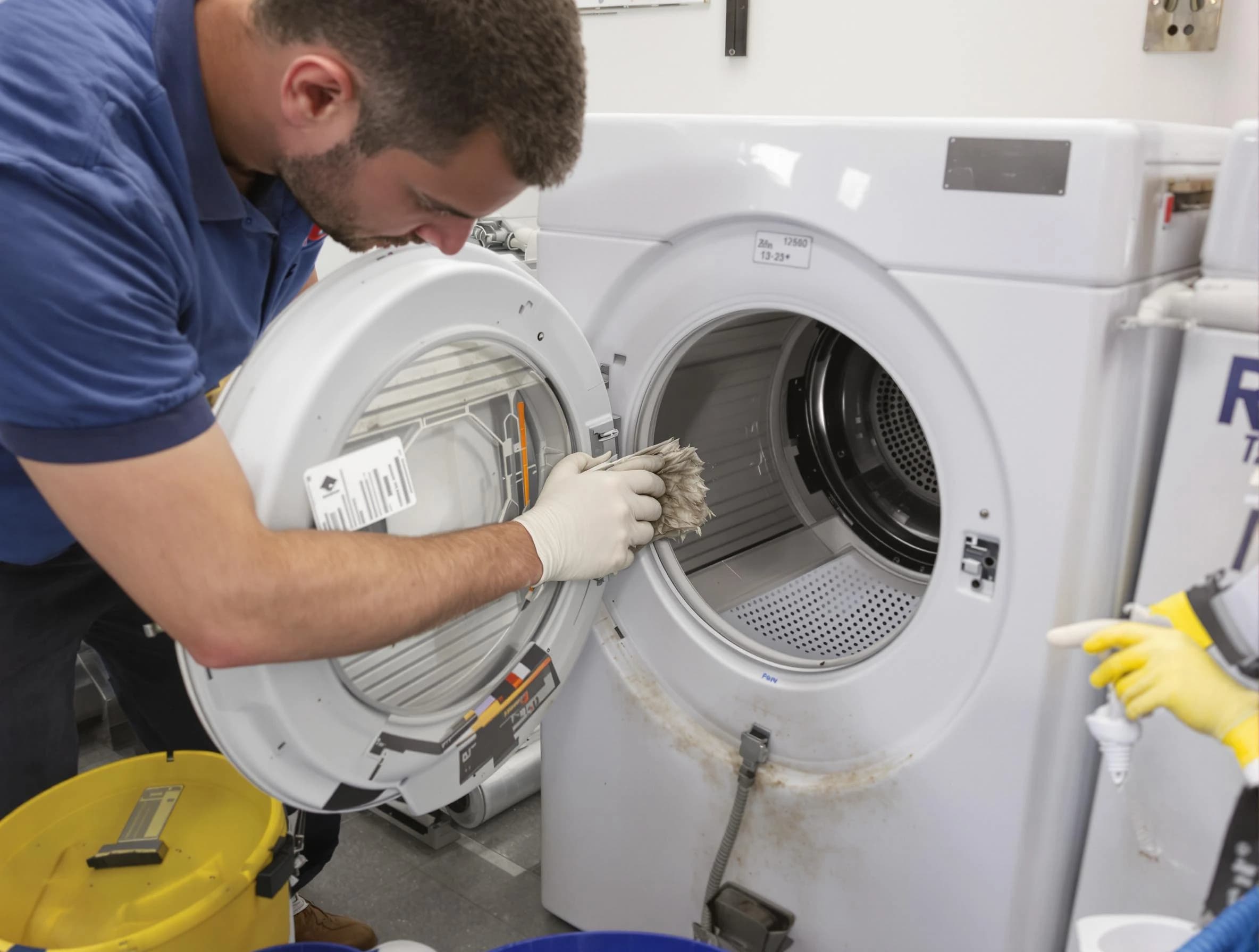 Northglenn Dryer Vent Cleaning specialist performing detailed lint trap cleaning service in Northglenn