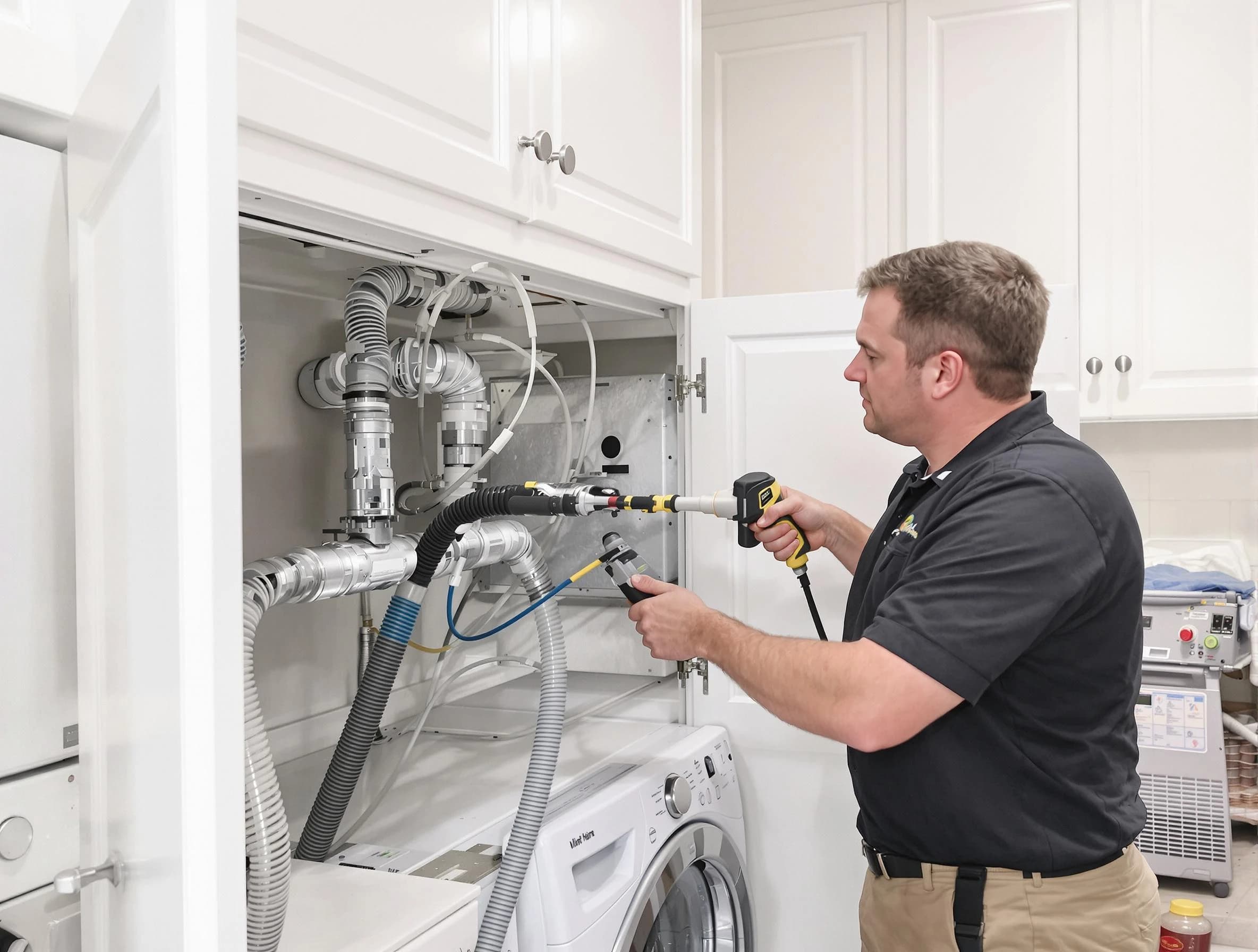 Northglenn Dryer Vent Cleaning professional removing severe blockage from a clogged dryer vent in Northglenn